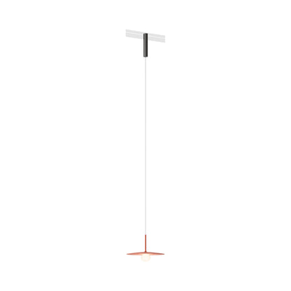 Bind LED Tempo Track Pendant Light in Black/Terra Red.