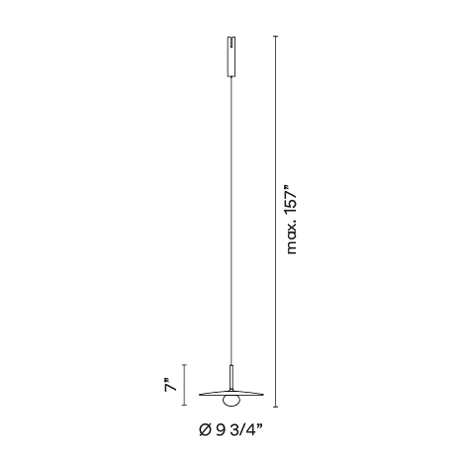 Bind LED Tempo Track Pendant Light - line drawing.