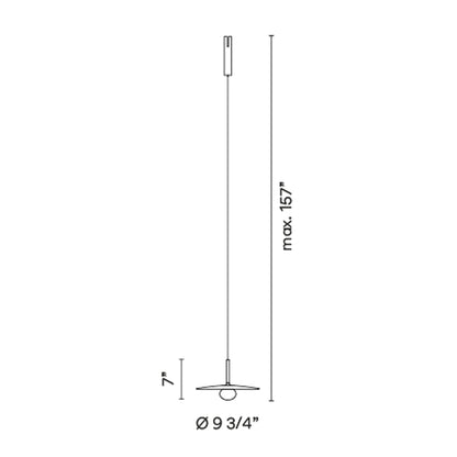 Bind LED Tempo Track Pendant Light - line drawing.