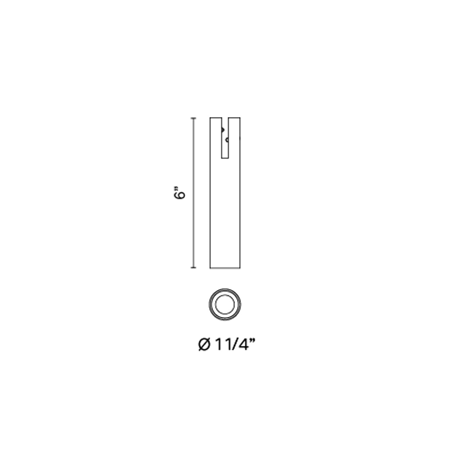 Bind LED Track Head - line drawing.