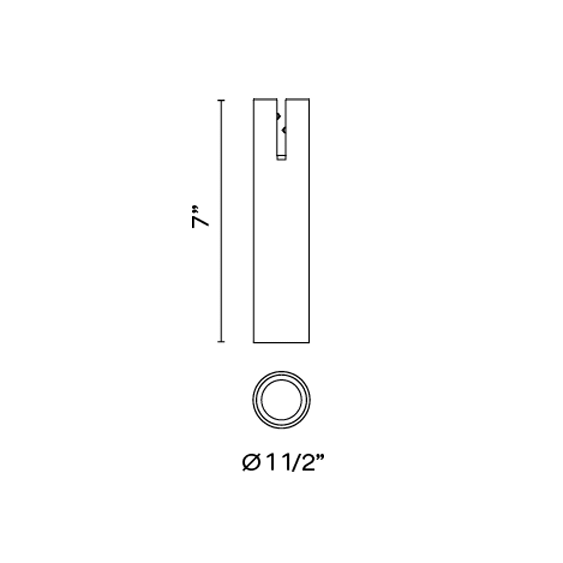 Bind LED Track Head - line drawing.