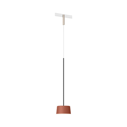 Bind LED Tube Track Pendant Light in Beige M1/Terra Red.