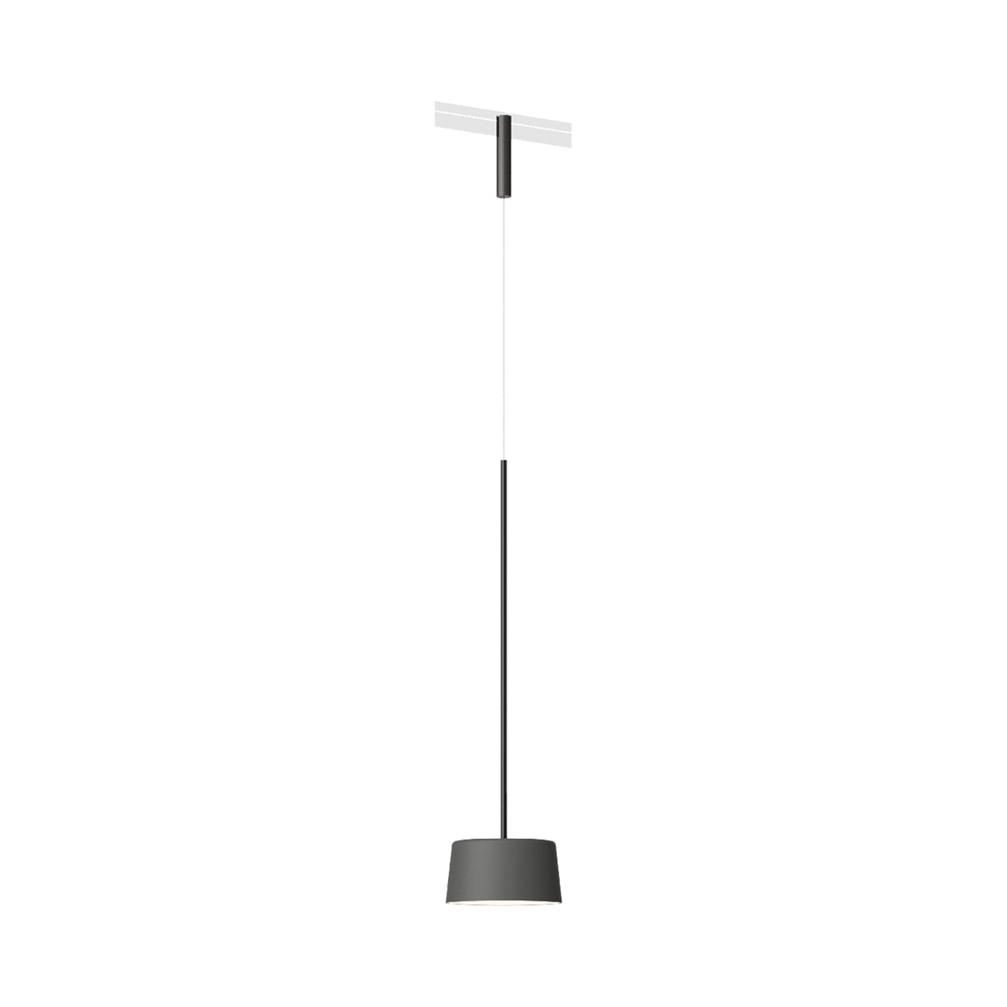 Bind LED Tube Track Pendant Light in Black/Black Grey.