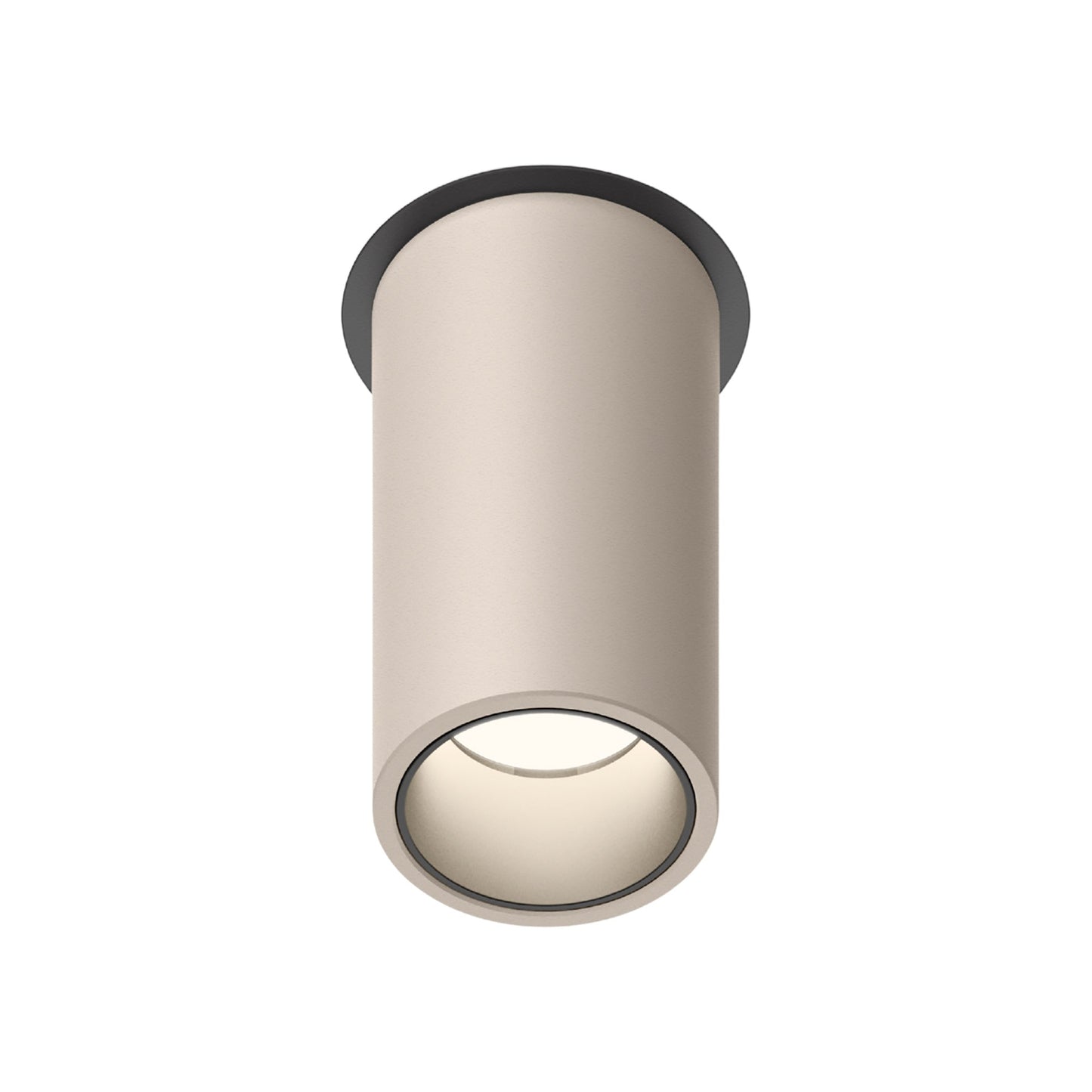 Bind Solo LED Cylinder Flush Mount Ceiling Light in Beige M1 (26-Degree/1.75-Inch).