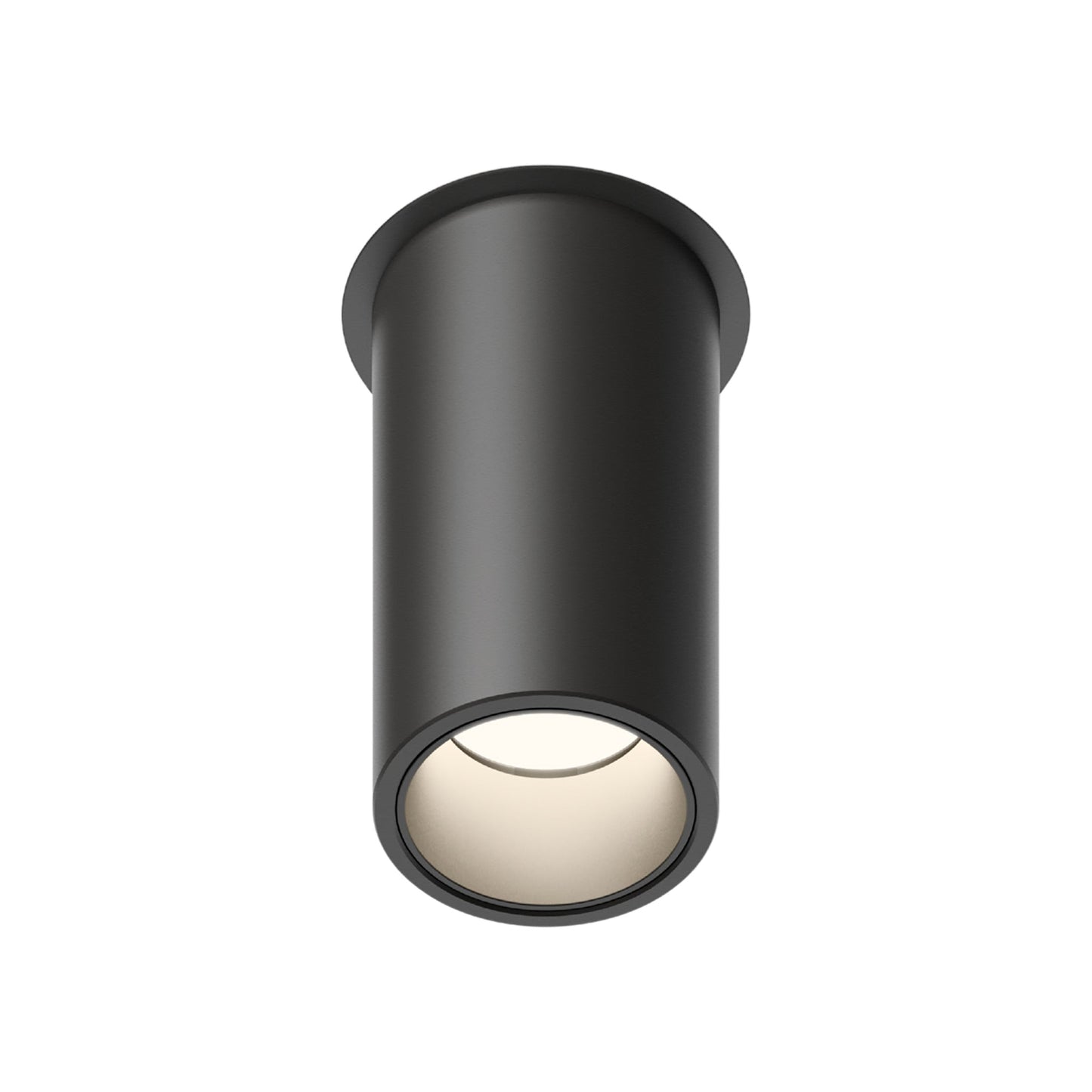Bind Solo LED Cylinder Flush Mount Ceiling Light in Black (26-Degree/1.75-Inch).