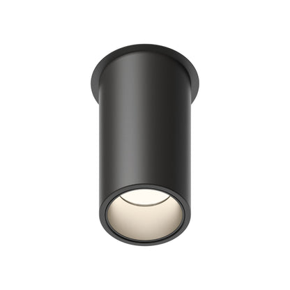 Bind Solo LED Cylinder Flush Mount Ceiling Light in Black (26-Degree/1.75-Inch).