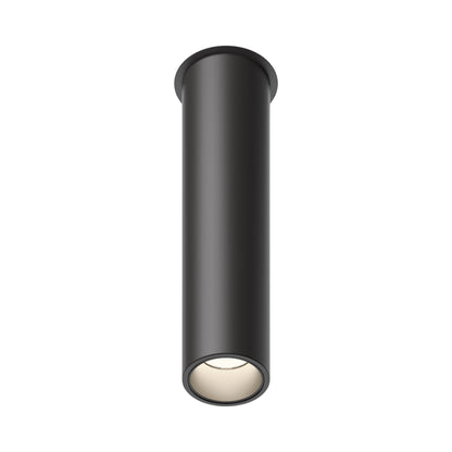 Bind Solo LED Cylinder Flush Mount Ceiling Light in Black (26-Degree/4-Inch).