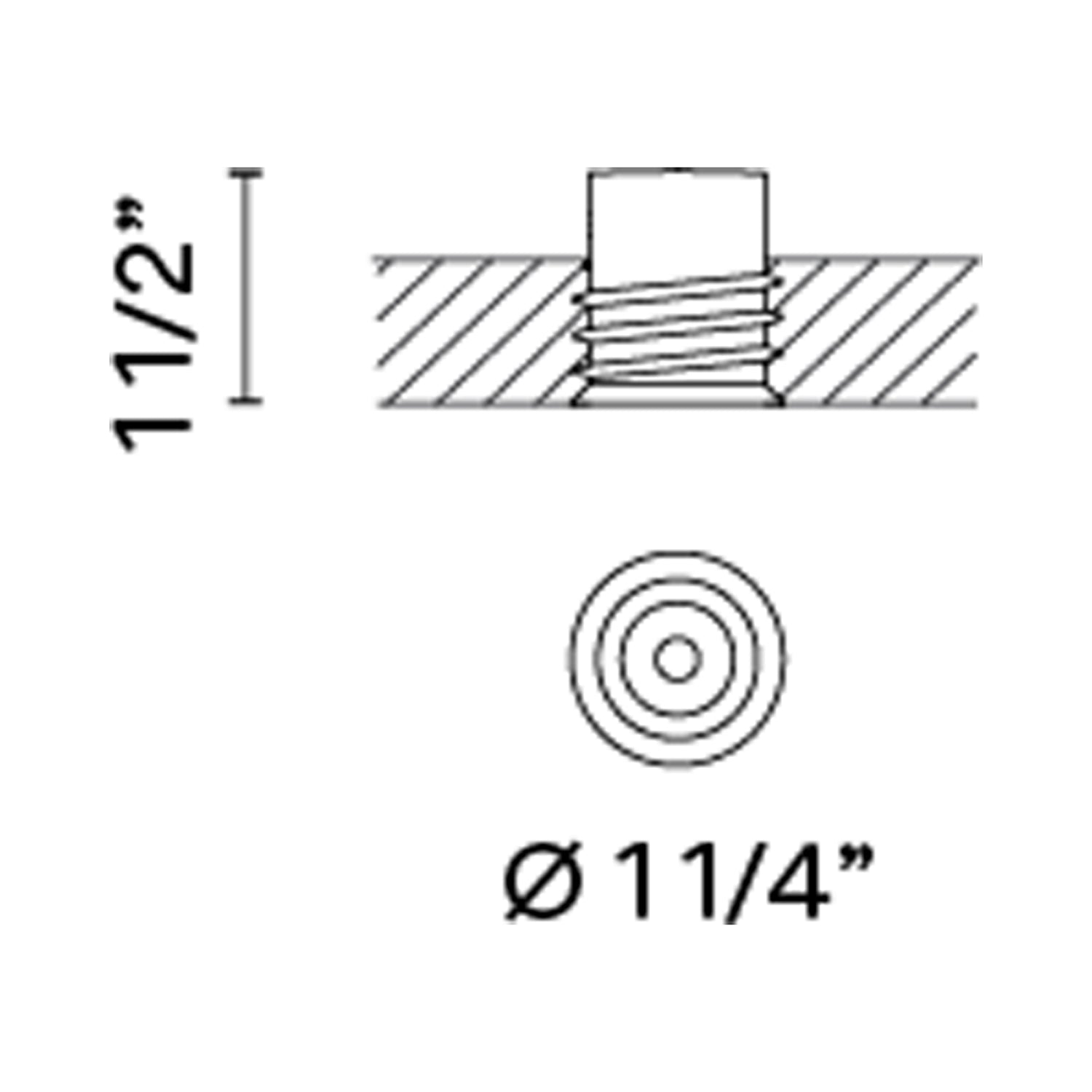 Bind Solo LED Recessed Trim - line drawing.