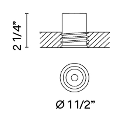 Bind Solo LED Recessed Trim - line drawing.