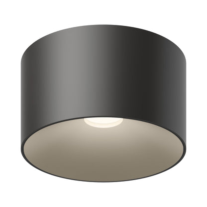 Bind Solo LED Round Flush Mount Ceiling Light in Black.