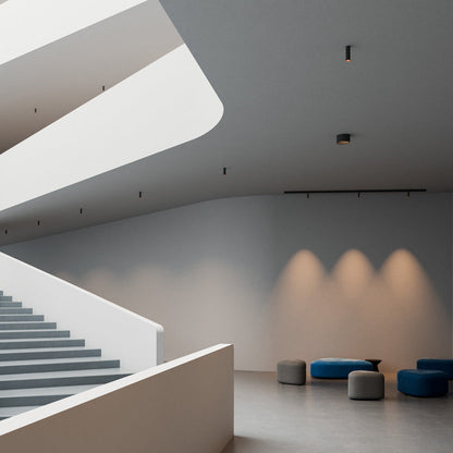 Bind Solo LED Tube Flush Mount Ceiling Light in hallway.