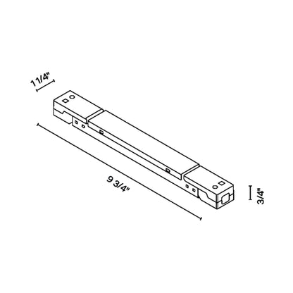 Circus Connection Driver for Pendant Track - line drawing.