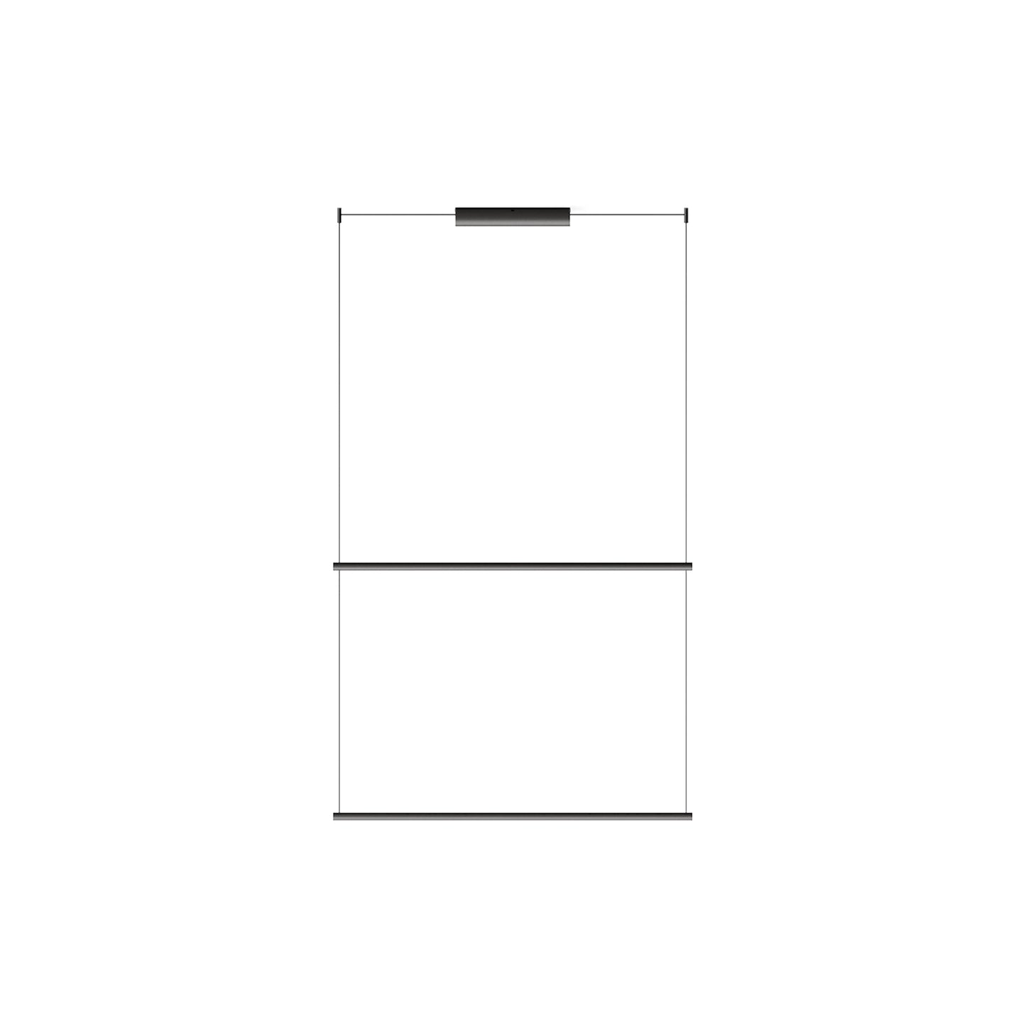 Circus Double Bar Track in Black (43.25-Inch).