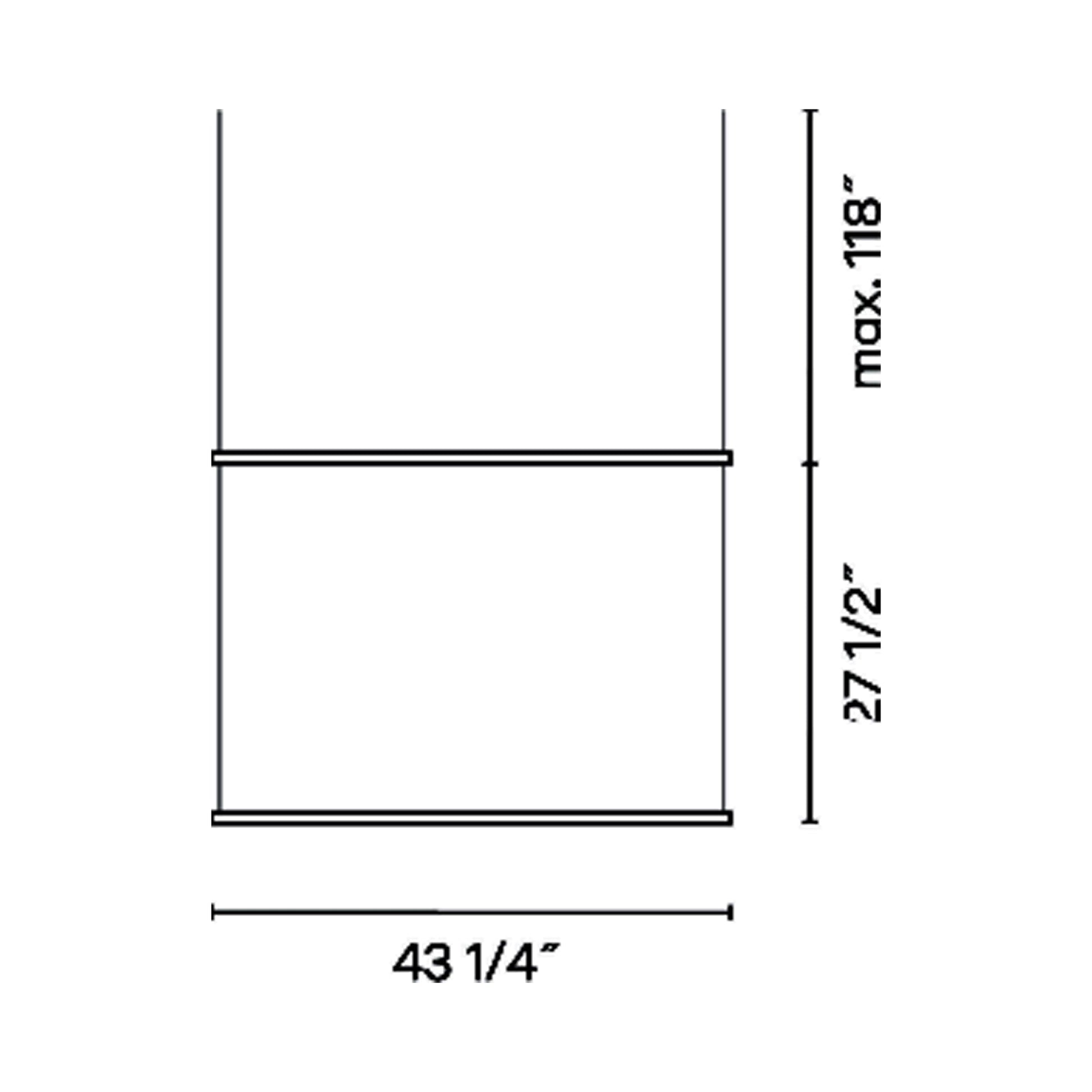 Circus Double Bar Track - line drawing.