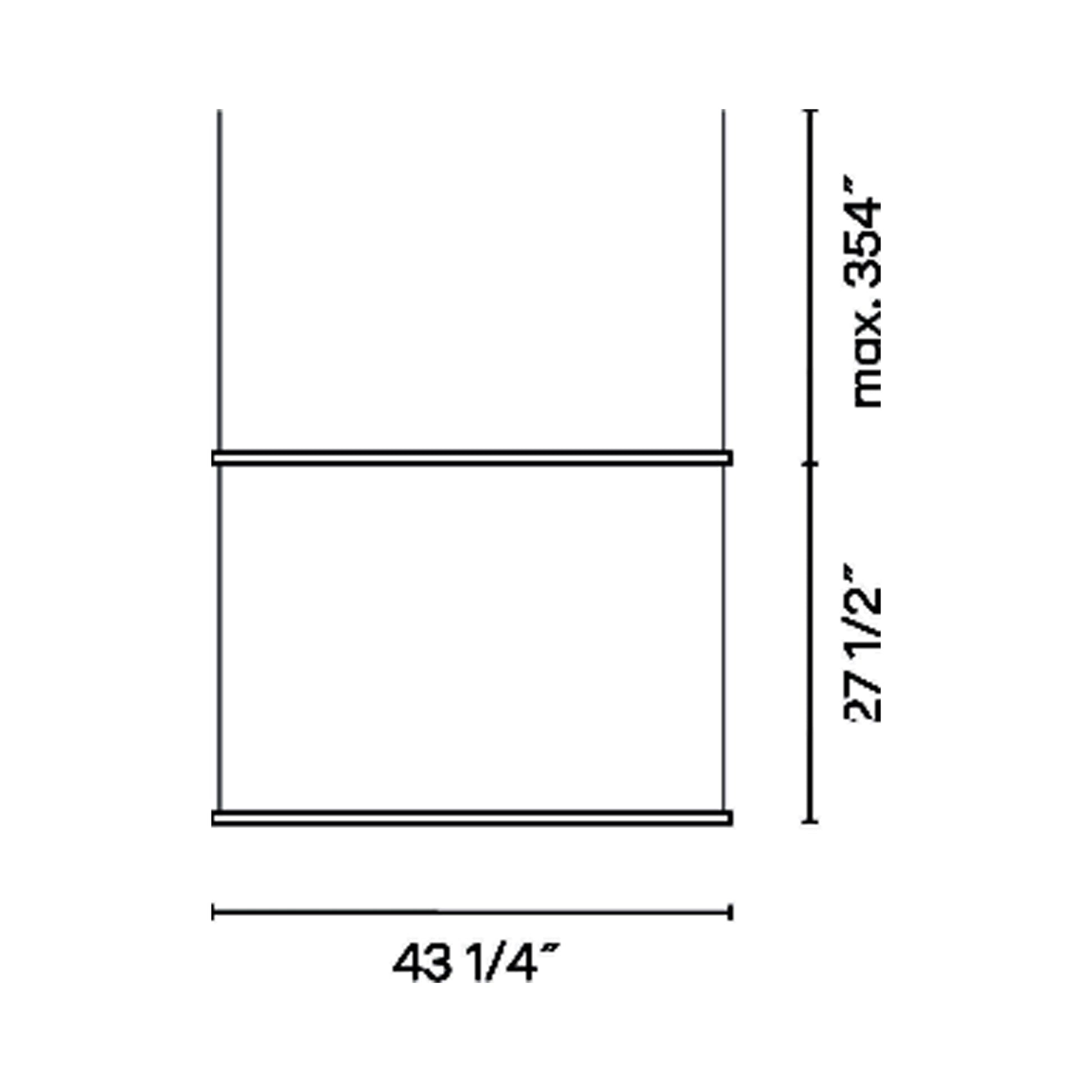 Circus Double Bar Track - line drawing.