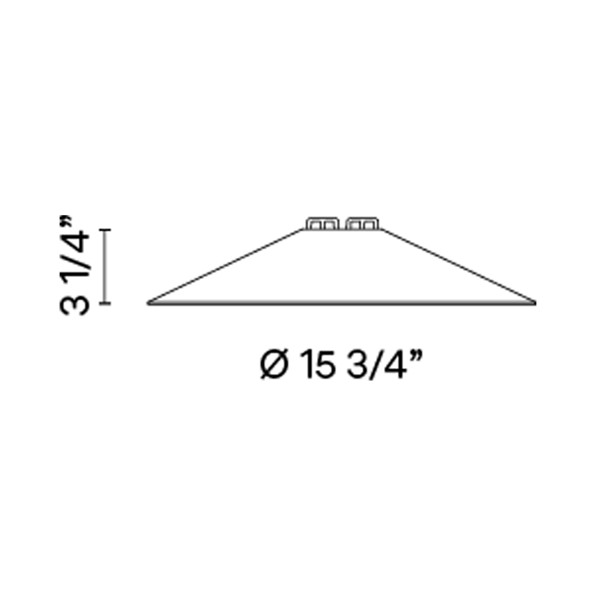 Circus LED Close Proximity Track Head - line drawing.