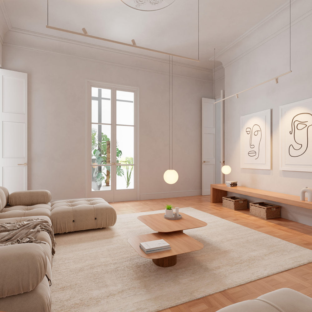 Circus LED Volumetric Track Pendant Light in living room.