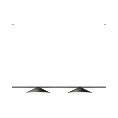 Circus Solo LED Close Proximity Linear Pendant Light in Black.