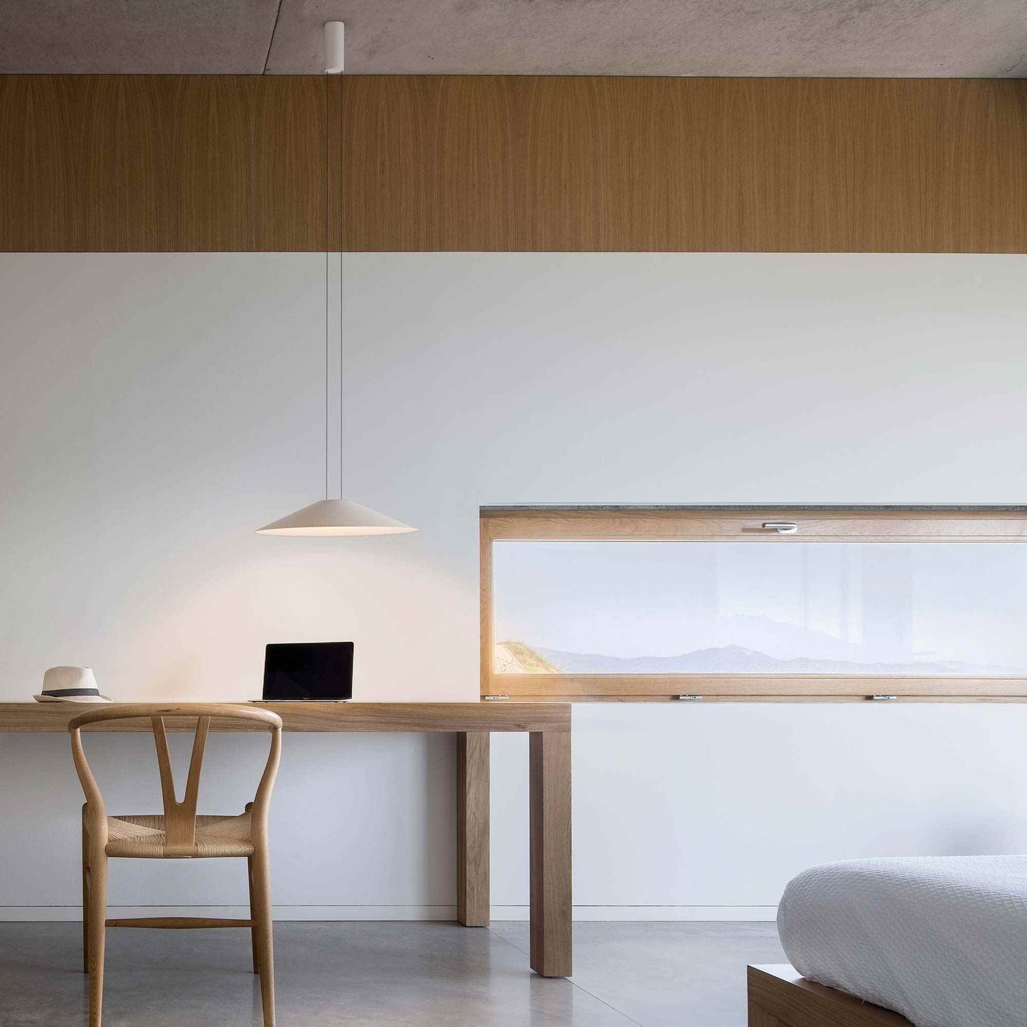 Circus Solo LED Close Proximity Pendant Light in bedroom.