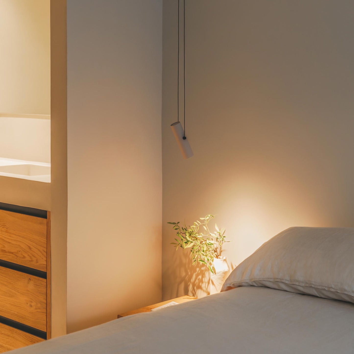 Circus Solo LED Pendant Light in bedroom.