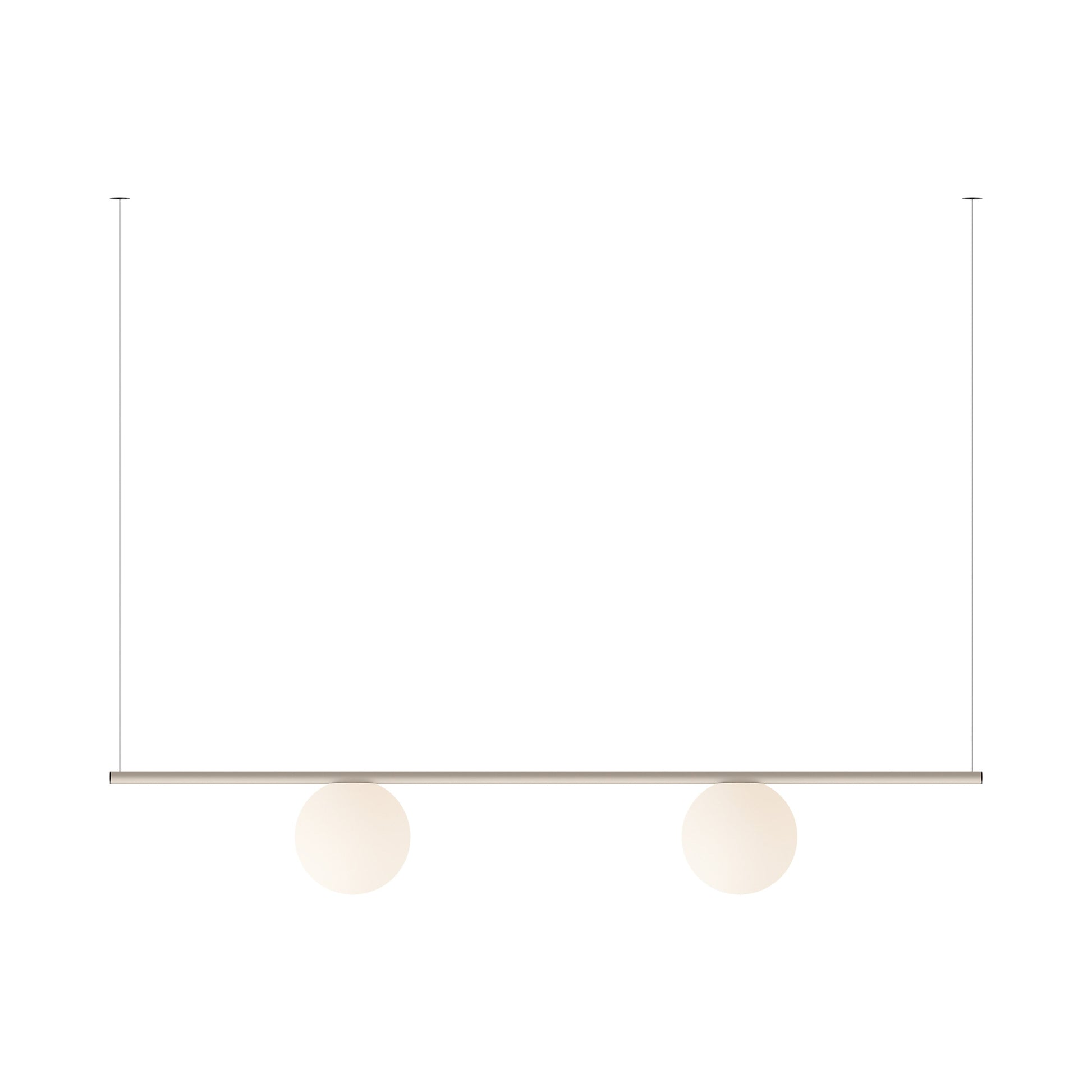 Circus Solo LED Volumetric Linear Pendant Light in Beige M1.