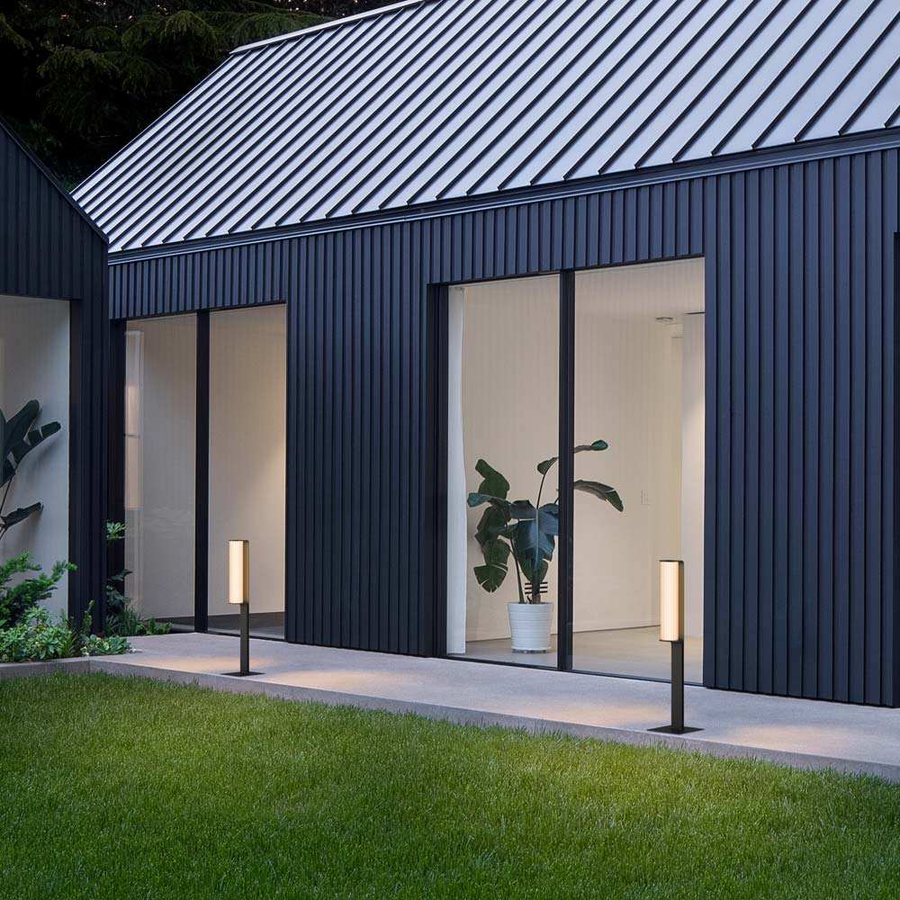 Class Outdoor LED Floor Lamp in Outside Area.