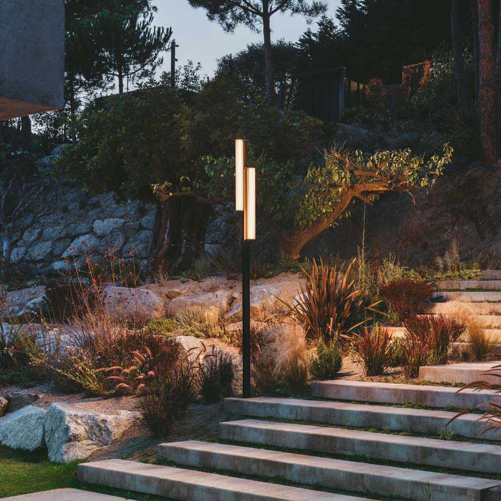 Class Outdoor LED Floor Lamp in Outside Area.