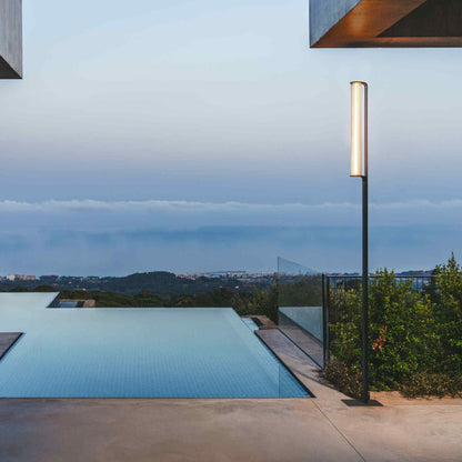 Class Outdoor LED Floor Lamp in Outside Area.
