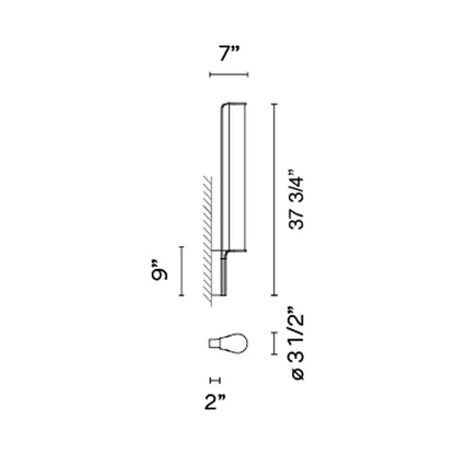 Class Outdoor LED Wall Light - line drawing.