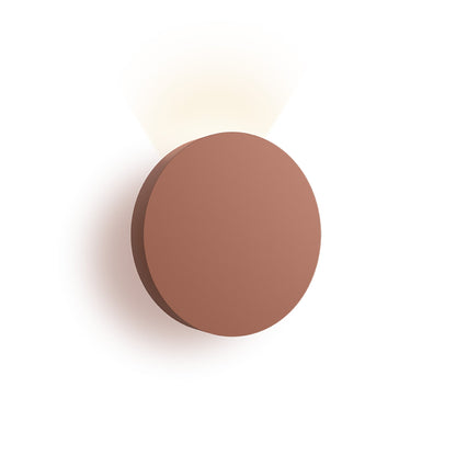 Dots LED Circular Wall Light in Terra Red (Direct Grazer).