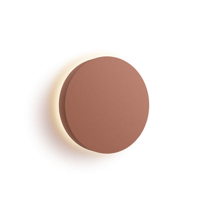 Dots LED Circular Wall Light in Terra Red (Full-circle Grazer).