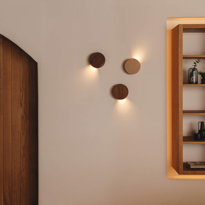 Dots LED Circular Wall Light in living room.