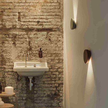 Dots LED Circular Wall Light in bathroom.