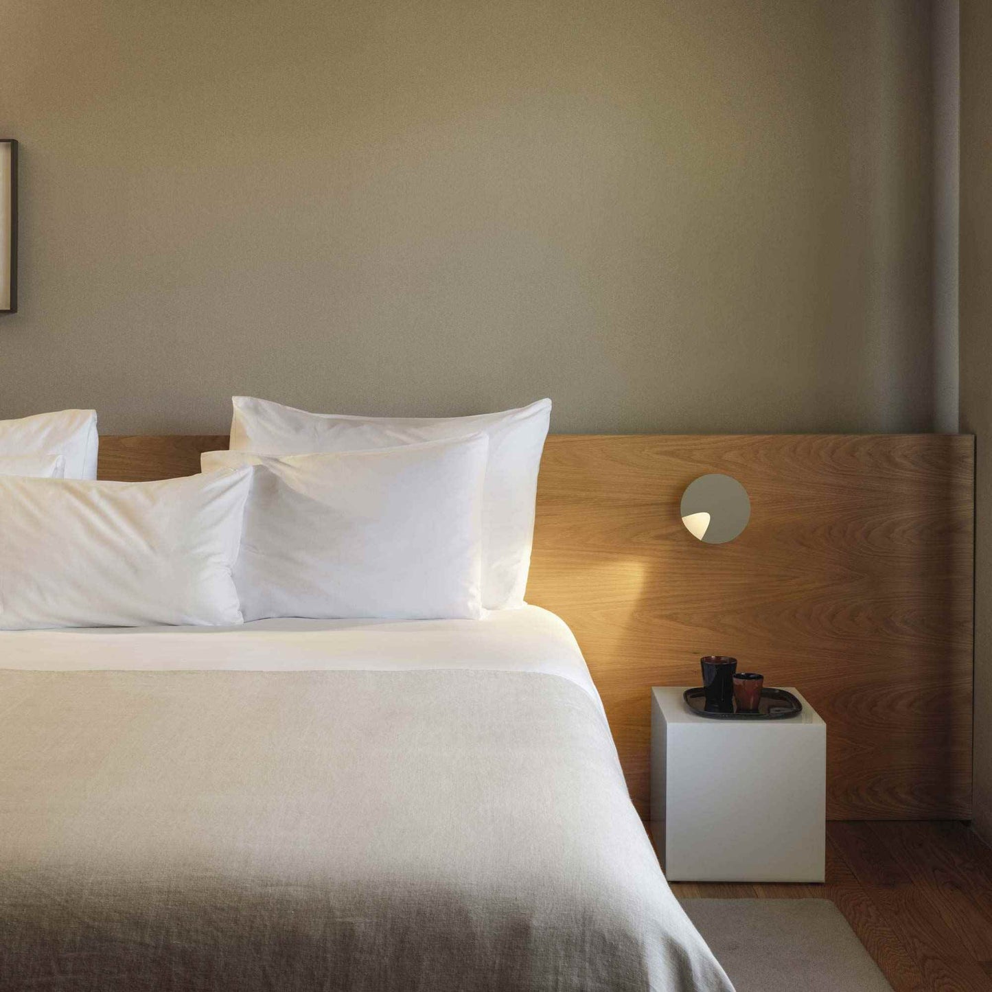 Dots LED Wall Light in bedroom.