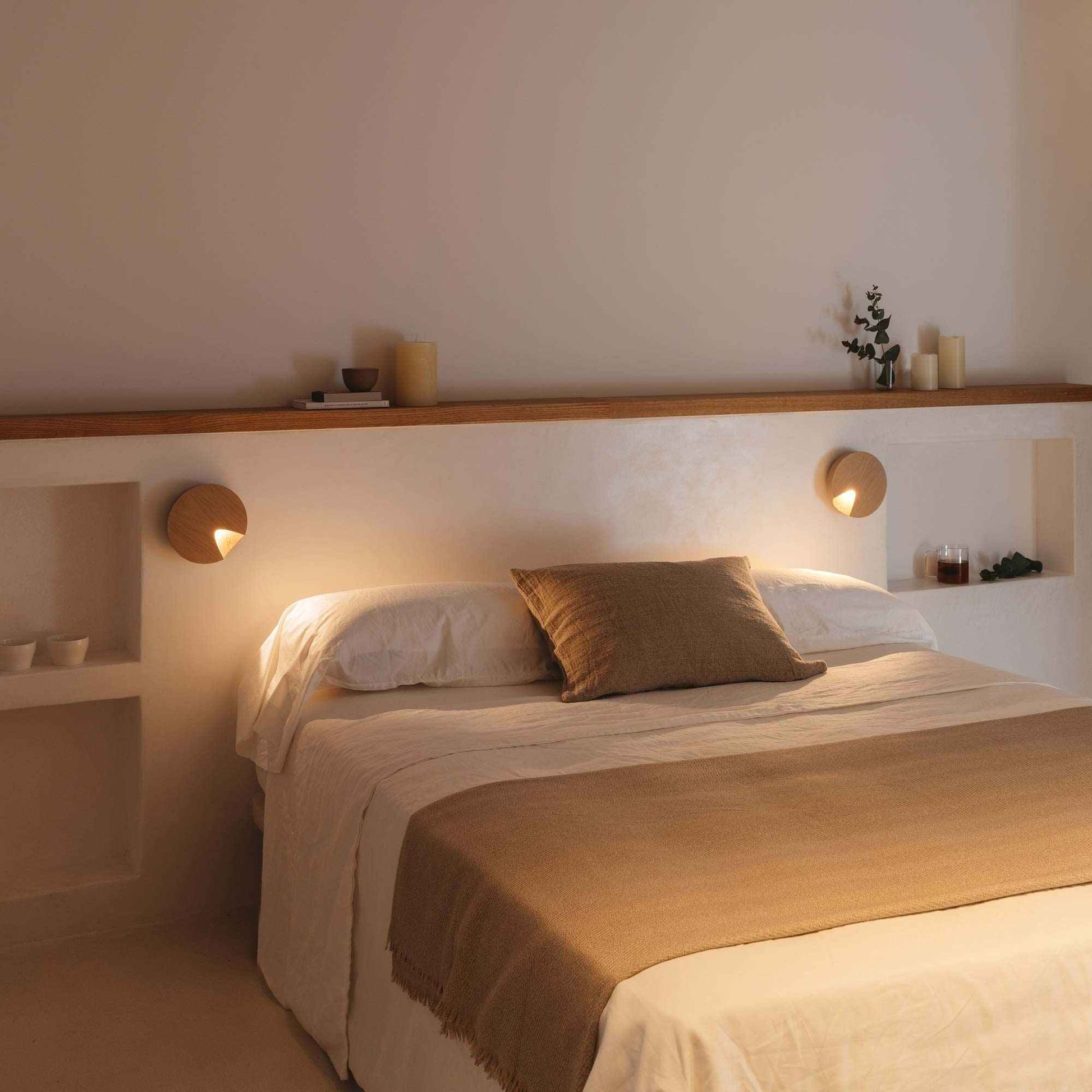 Dots LED Wall Light in bedroom.