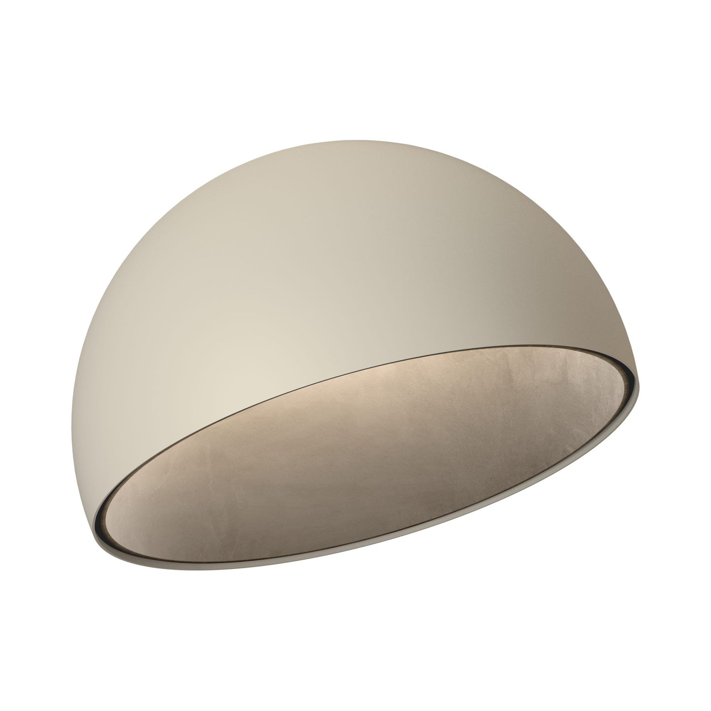 Duo Petra LED Asymmetrical Flush Mount Ceiling Light in Cream.