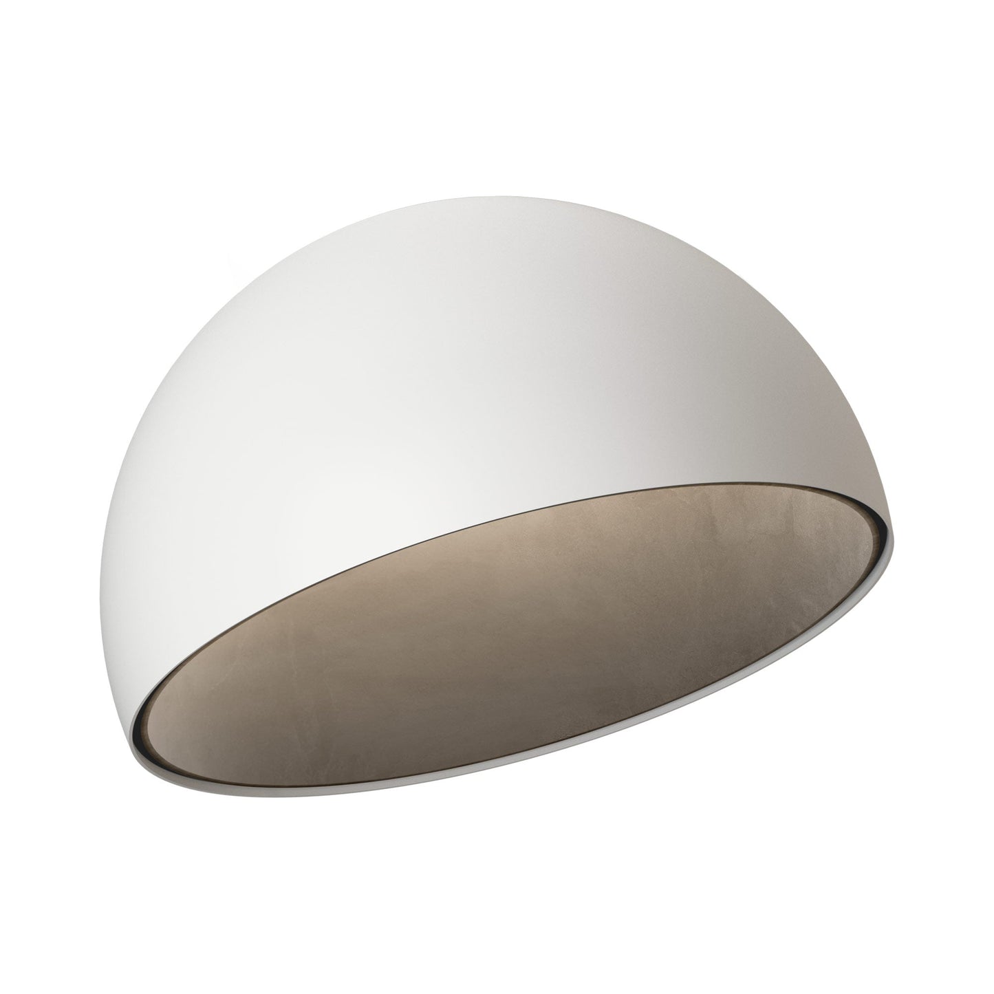 Duo Petra LED Asymmetrical Flush Mount Ceiling Light in White.