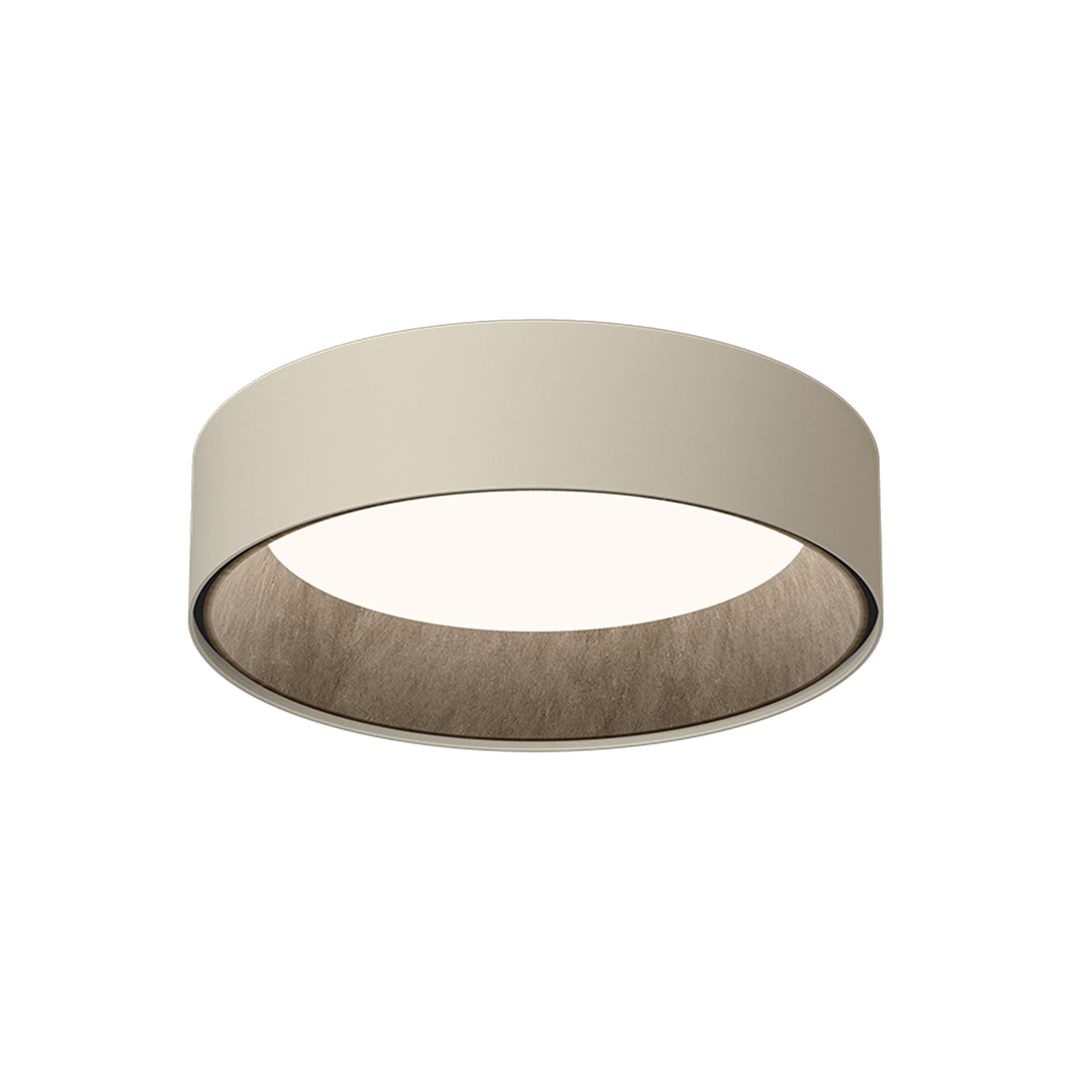 Duo Petra LED Flush Mount Ceiling Light in Cream (18.75-Inch).