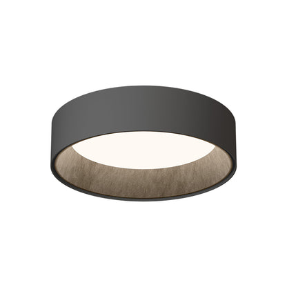 Duo Petra LED Flush Mount Ceiling Light in Graphite (18.75-Inch).