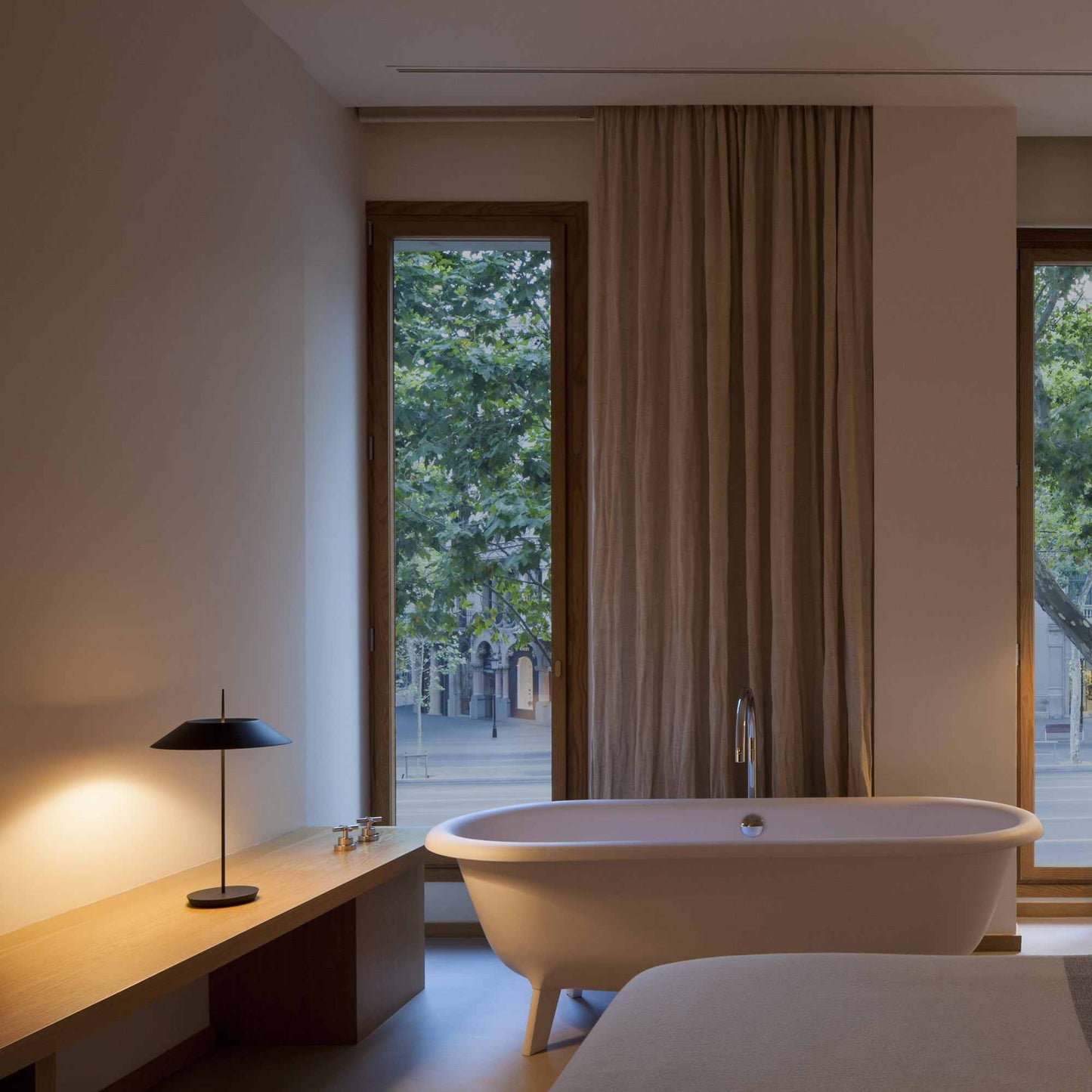 Mayfair LED Table Lamp in bedroom.