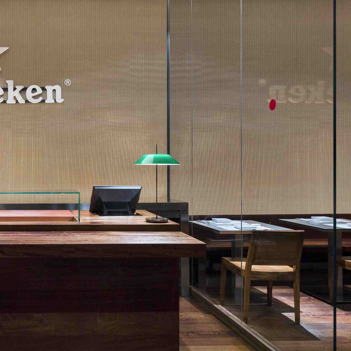 Mayfair LED Table Lamp in office.