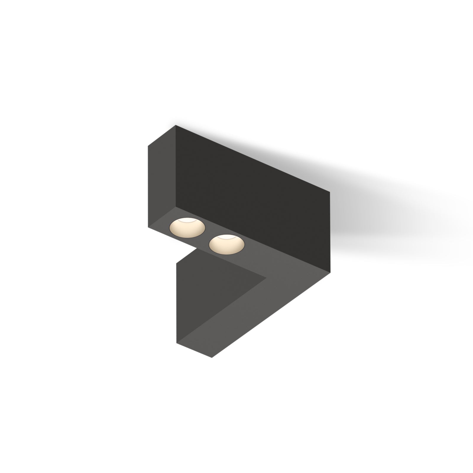 Offset LED Angular Downlight Flush Mount Ceiling Light in Detail.