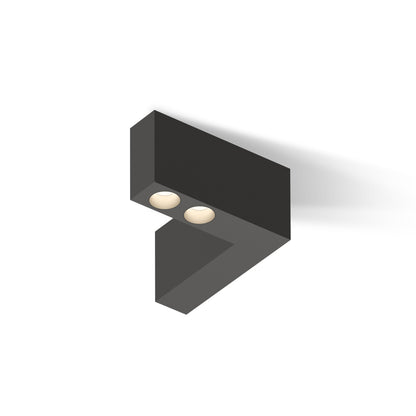 Offset LED Angular Downlight Flush Mount Ceiling Light in Detail.