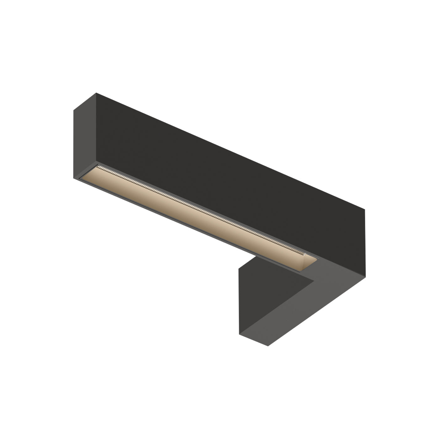 Offset LED Angular Linear High Comfort Flush Mount Ceiling Light in Black (Model 1745).