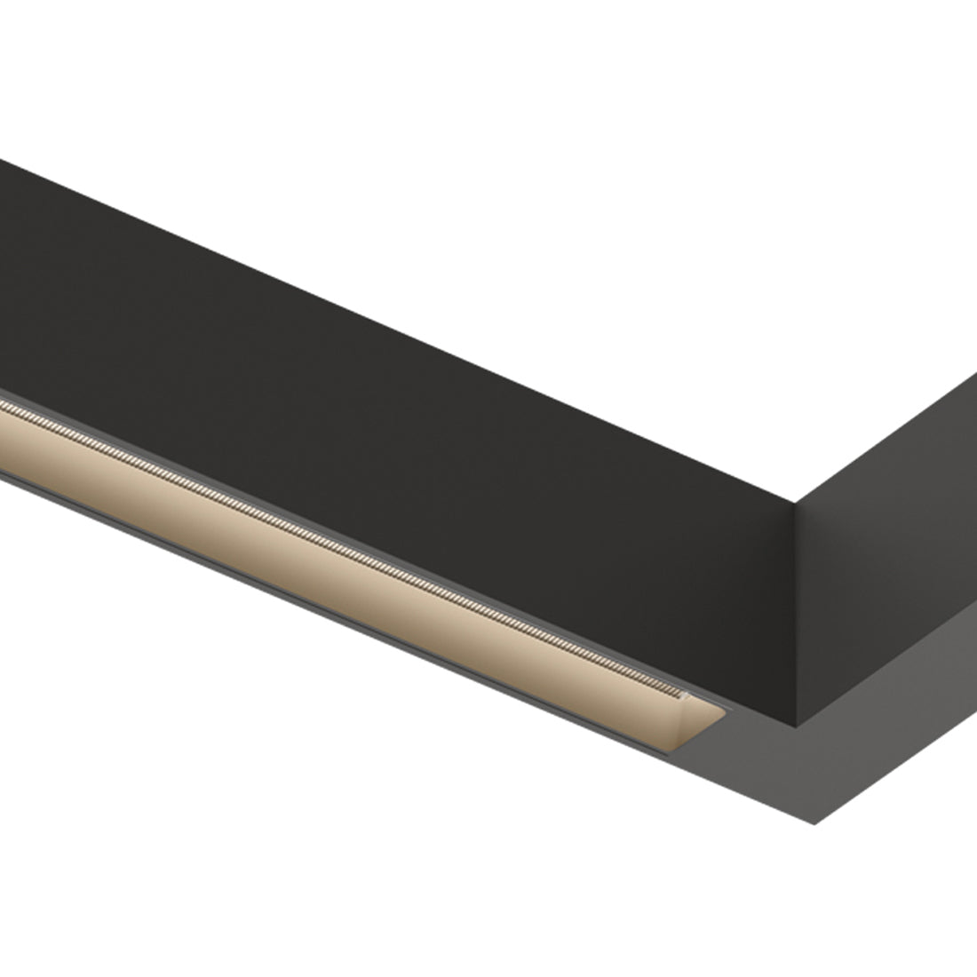 Offset LED Angular Linear High Comfort Flush Mount Ceiling Light in Detail.