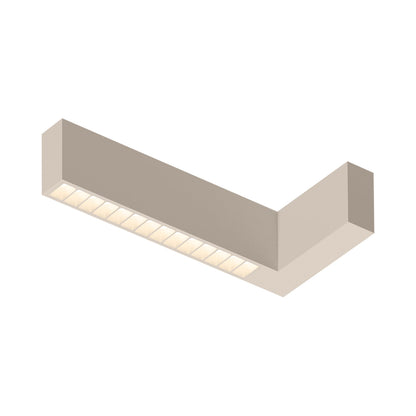 Offset LED Angular Linear High Efficiency Flush Mount Ceiling Light in Beige M1 (Model 1742).