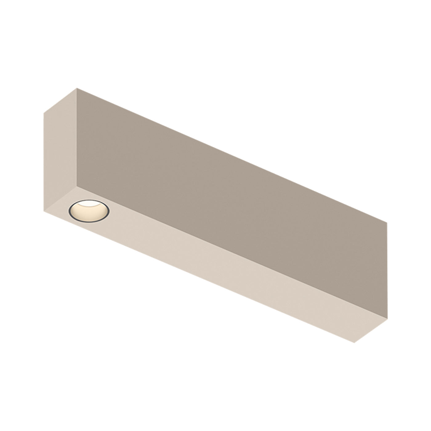 Offset LED Downlight Flush Mount Ceiling Light in Beige M1 (1-Light).