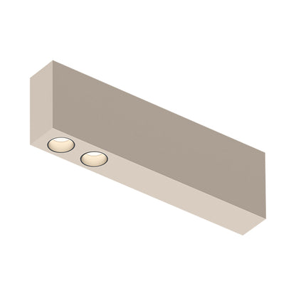 Offset LED Downlight Flush Mount Ceiling Light in Beige M1 (2-Light).