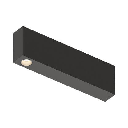 Offset LED Downlight Flush Mount Ceiling Light in Black (1-Light).