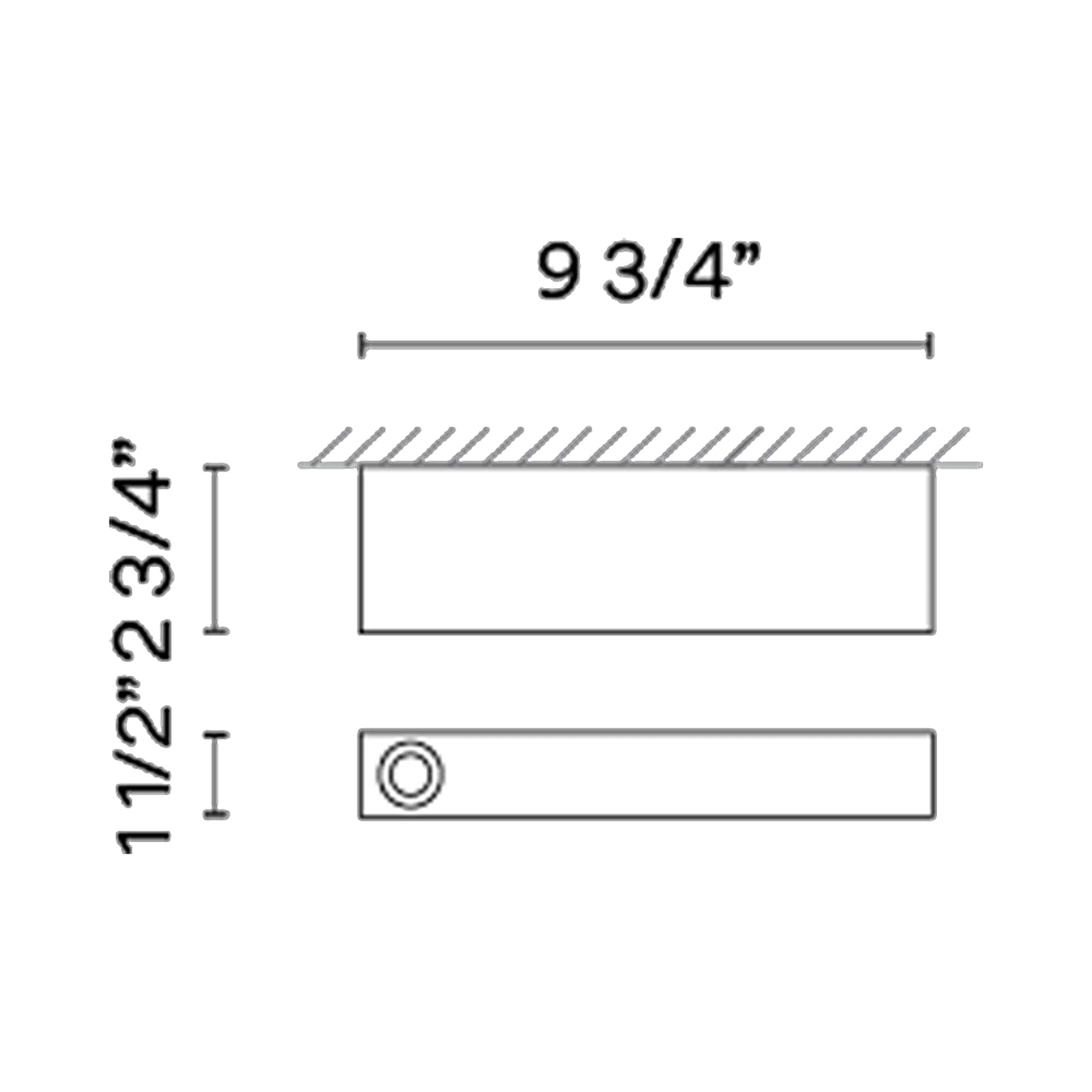 Offset LED Downlight Flush Mount Ceiling Light - line drawing.